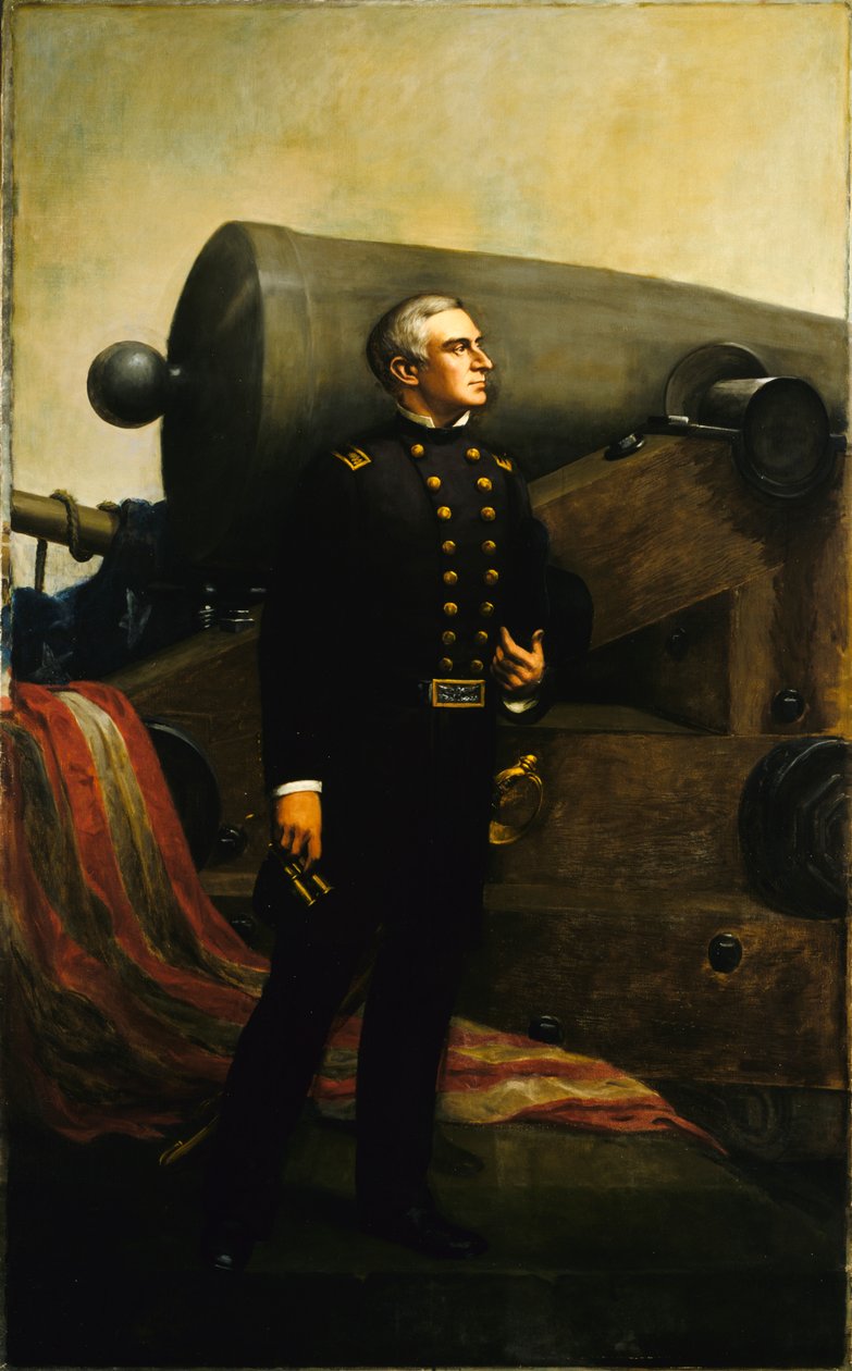 Den første pistol ved Fort Sumter Major Robert Anderson, ca. 1861 af Alban Jasper Conant