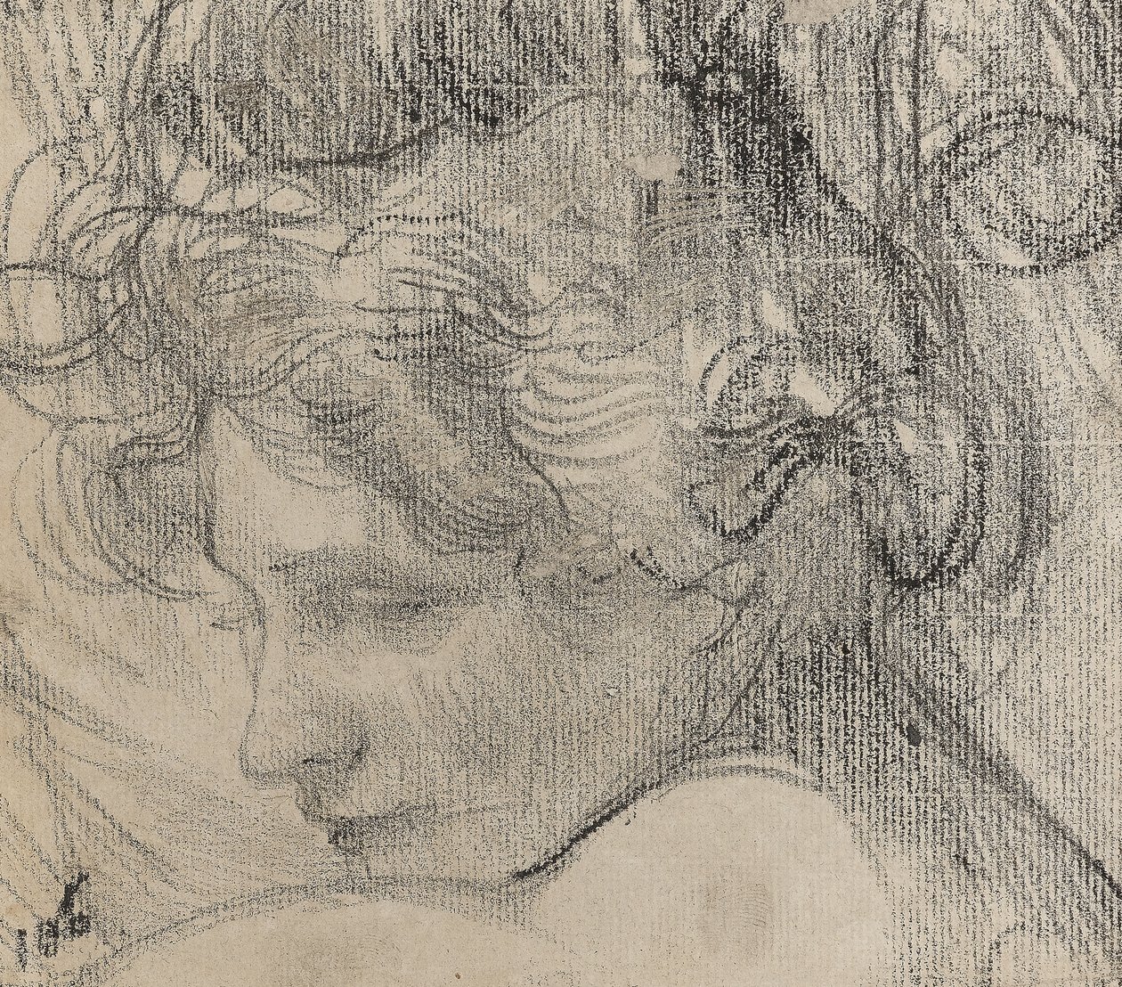 Hoved af en kvinde, ca. 1890 (farveblyant på papir) af Albert de Belleroche