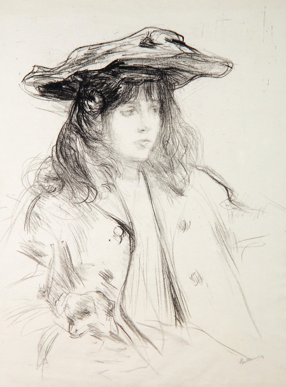 Yvette med en hund af Albert de Belleroche