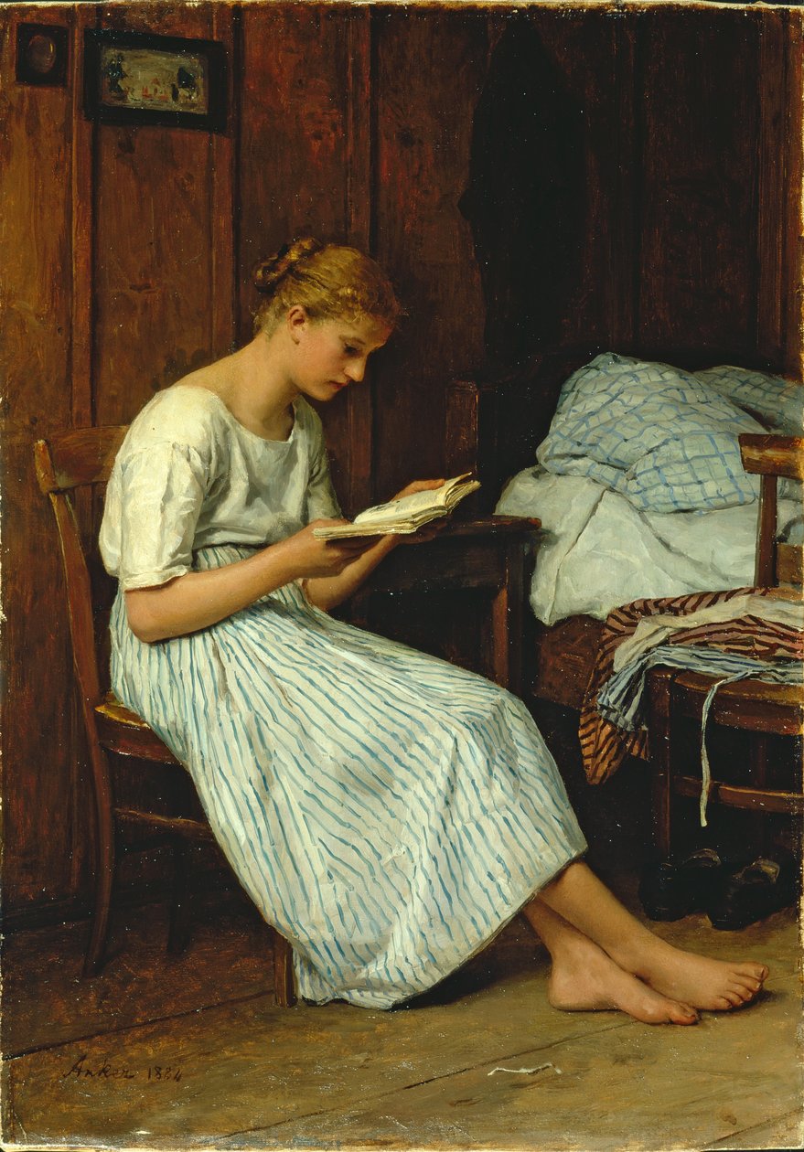 En Gotthelf -læser af Albert Anker