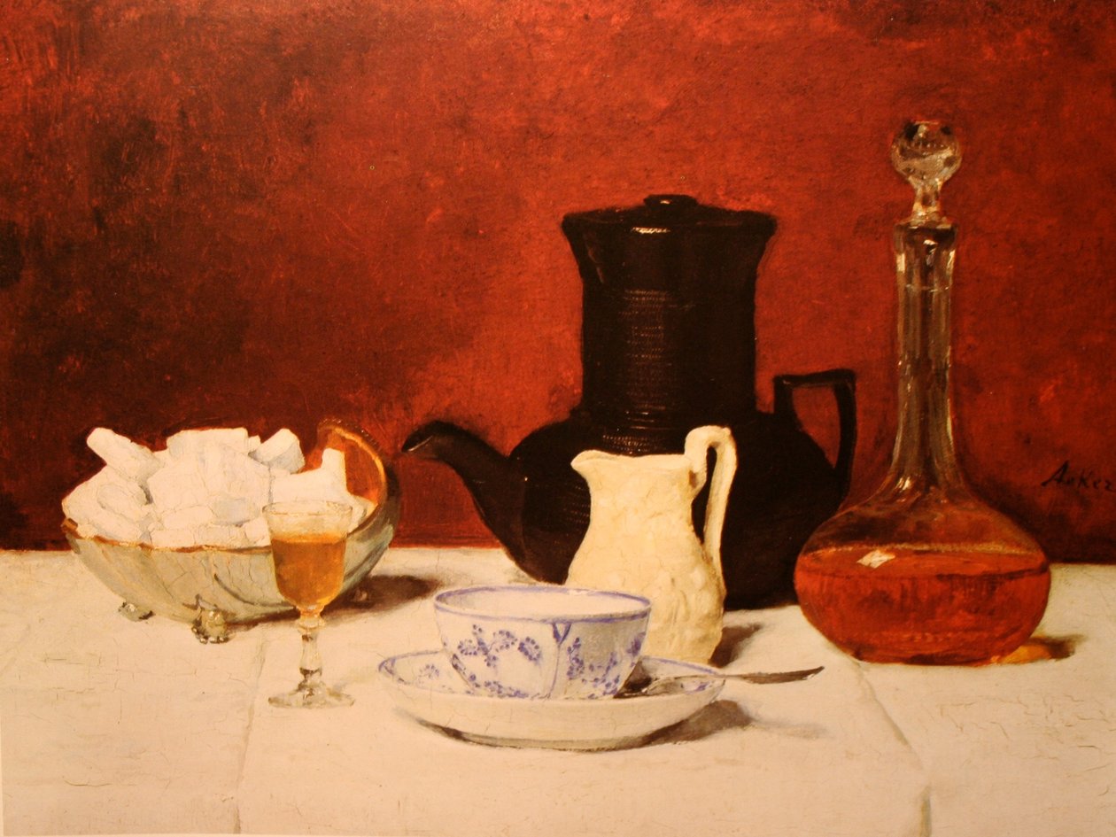 Kaffe og cognac af Albert Anker