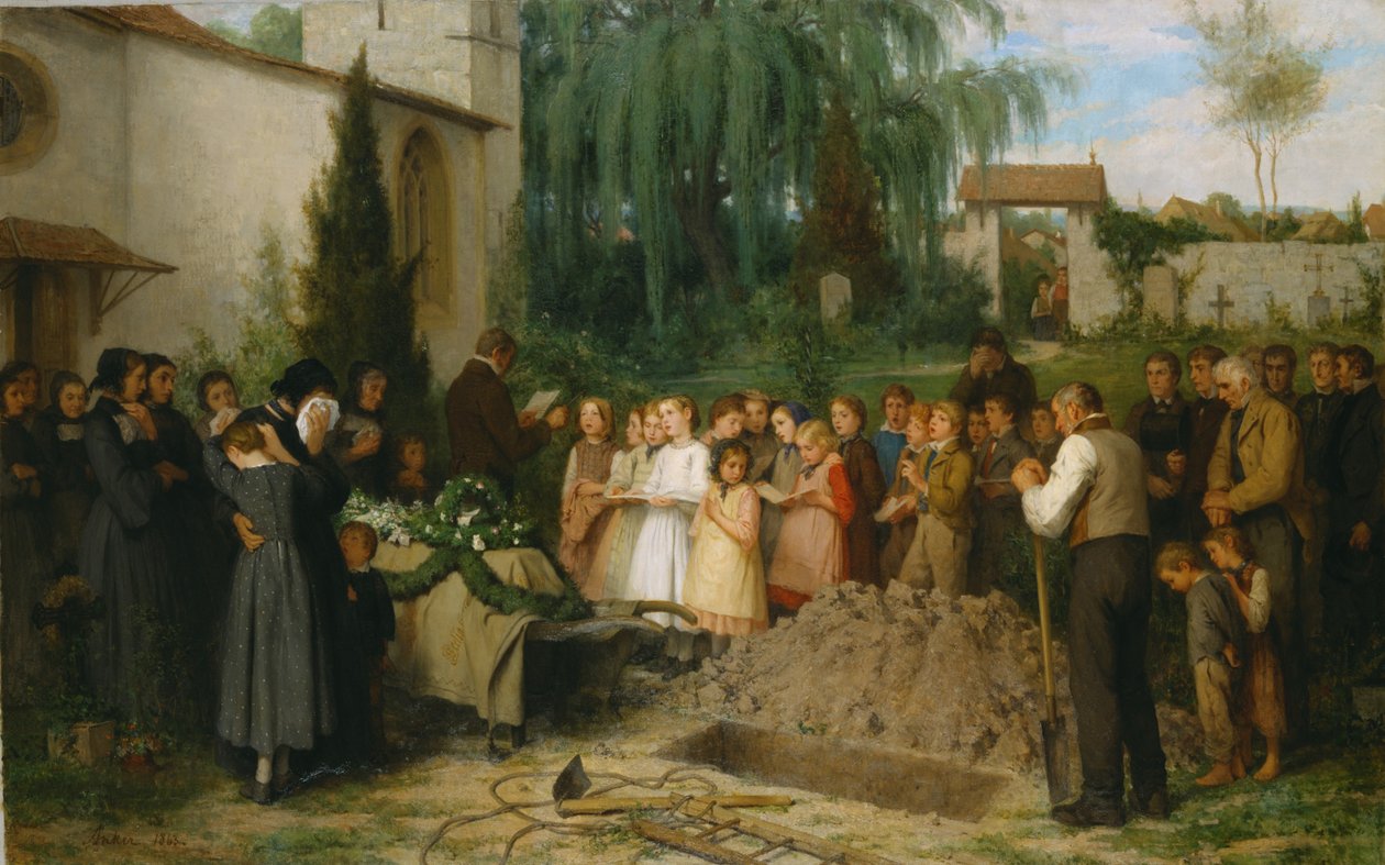 Børnebegravelse af Albert Anker