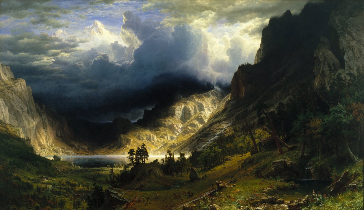 En storm i Rocky Mountains, Mount Rosalie af Albert Bierstadt