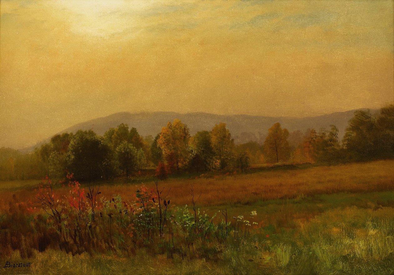 Efterår Landskab af Albert Bierstadt