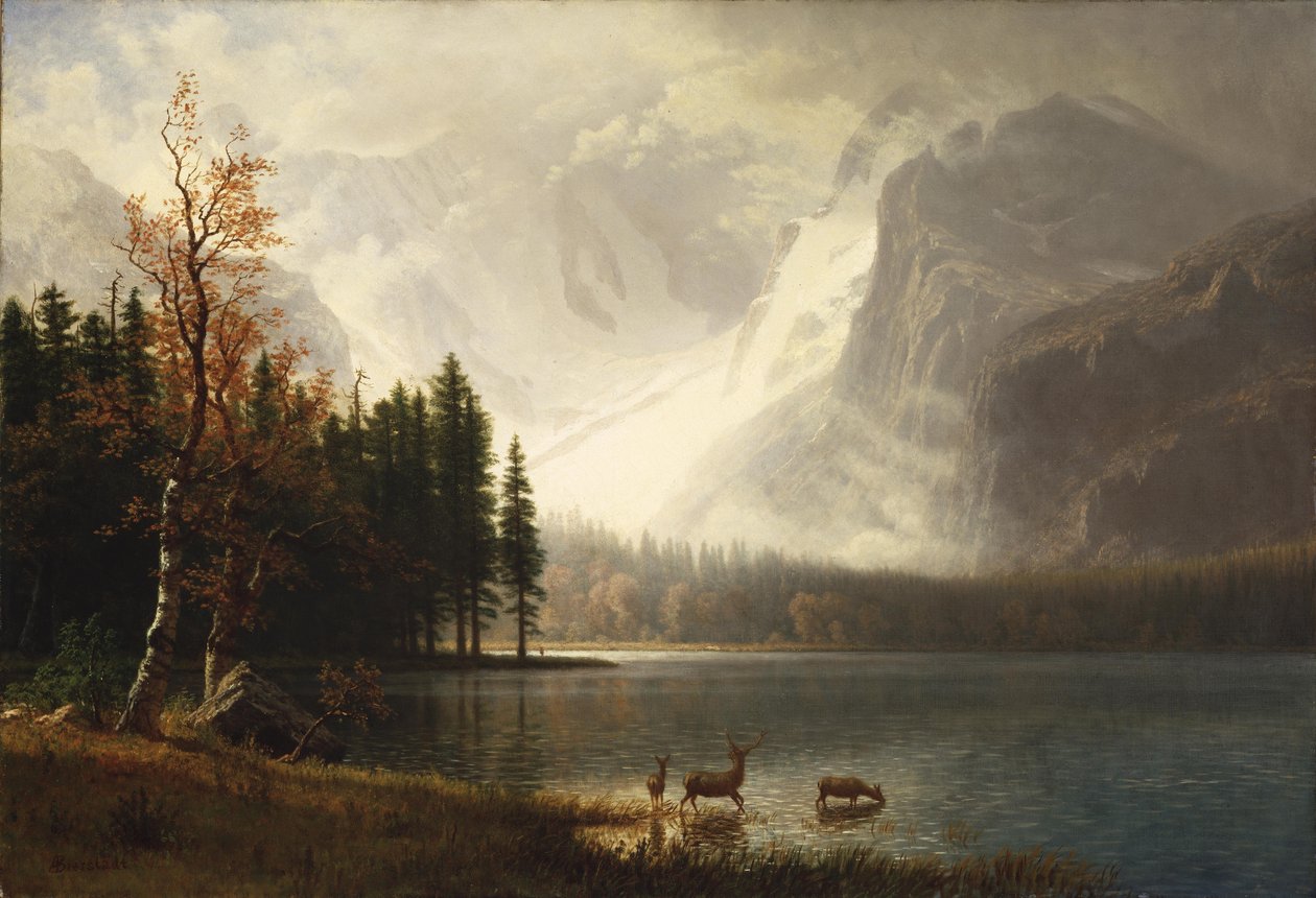 Estes Park, Colorado, Whytes Lake af Albert Bierstadt