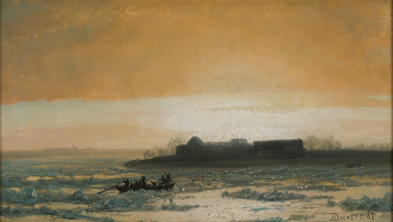 Ice Breaking Up, 1889 af Albert Bierstadt