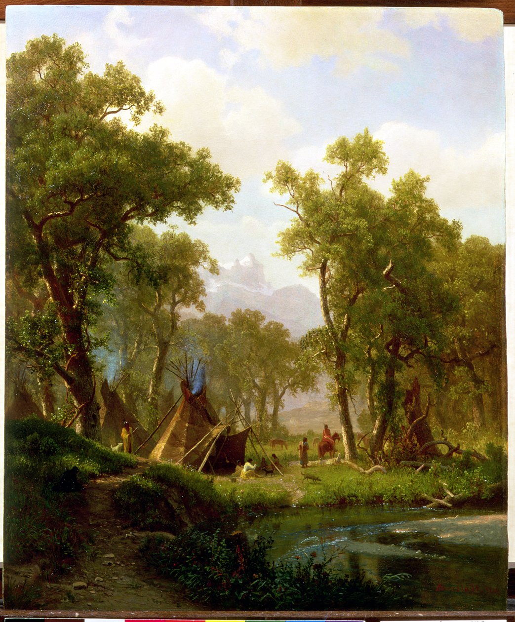Indian Campment, Shoshone Village, 1860 af Albert Bierstadt