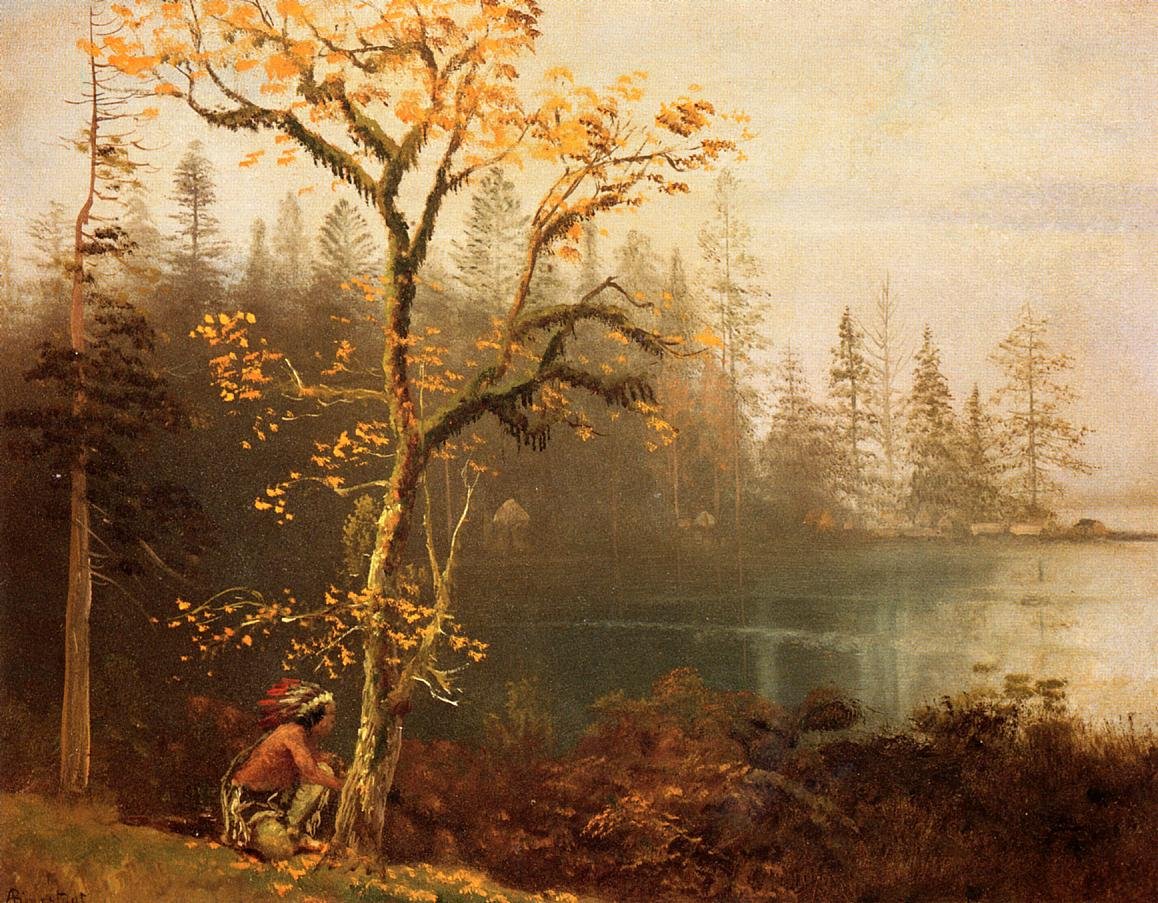 Indisk spejder af Albert Bierstadt