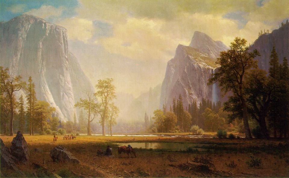 Ser op i Yosemite Valley af Albert Bierstadt