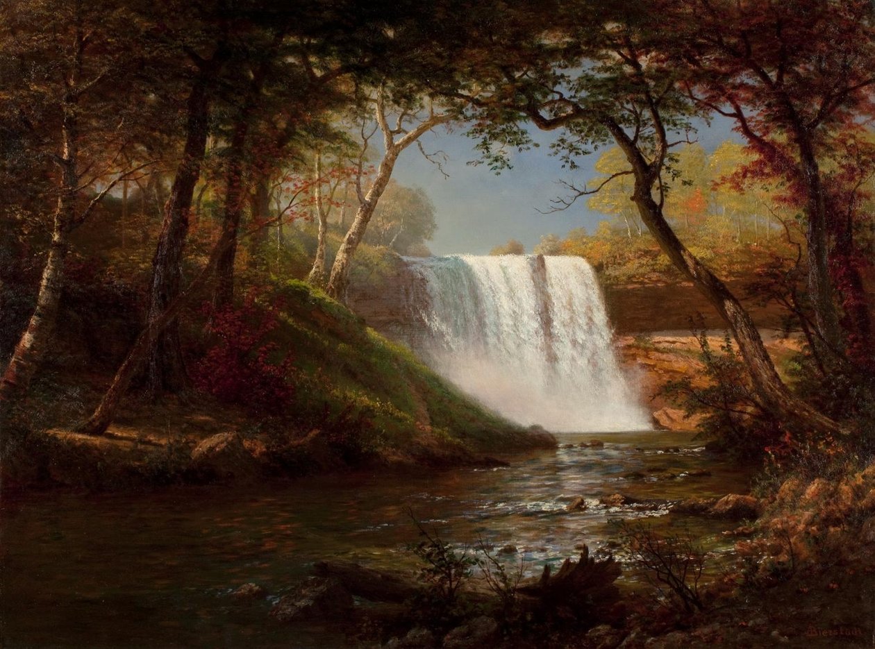 Minnehaha Falls af Albert Bierstadt