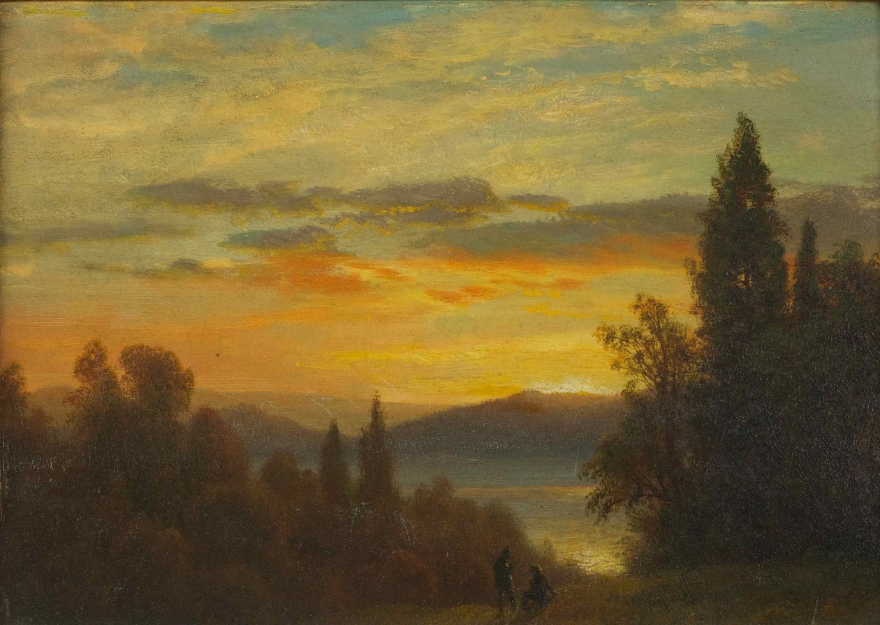 På Hudson -floden nær Irvington af Albert Bierstadt
