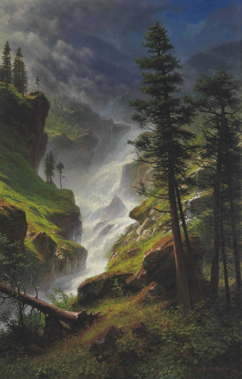 Rocky Mountain vandfald af Albert Bierstadt