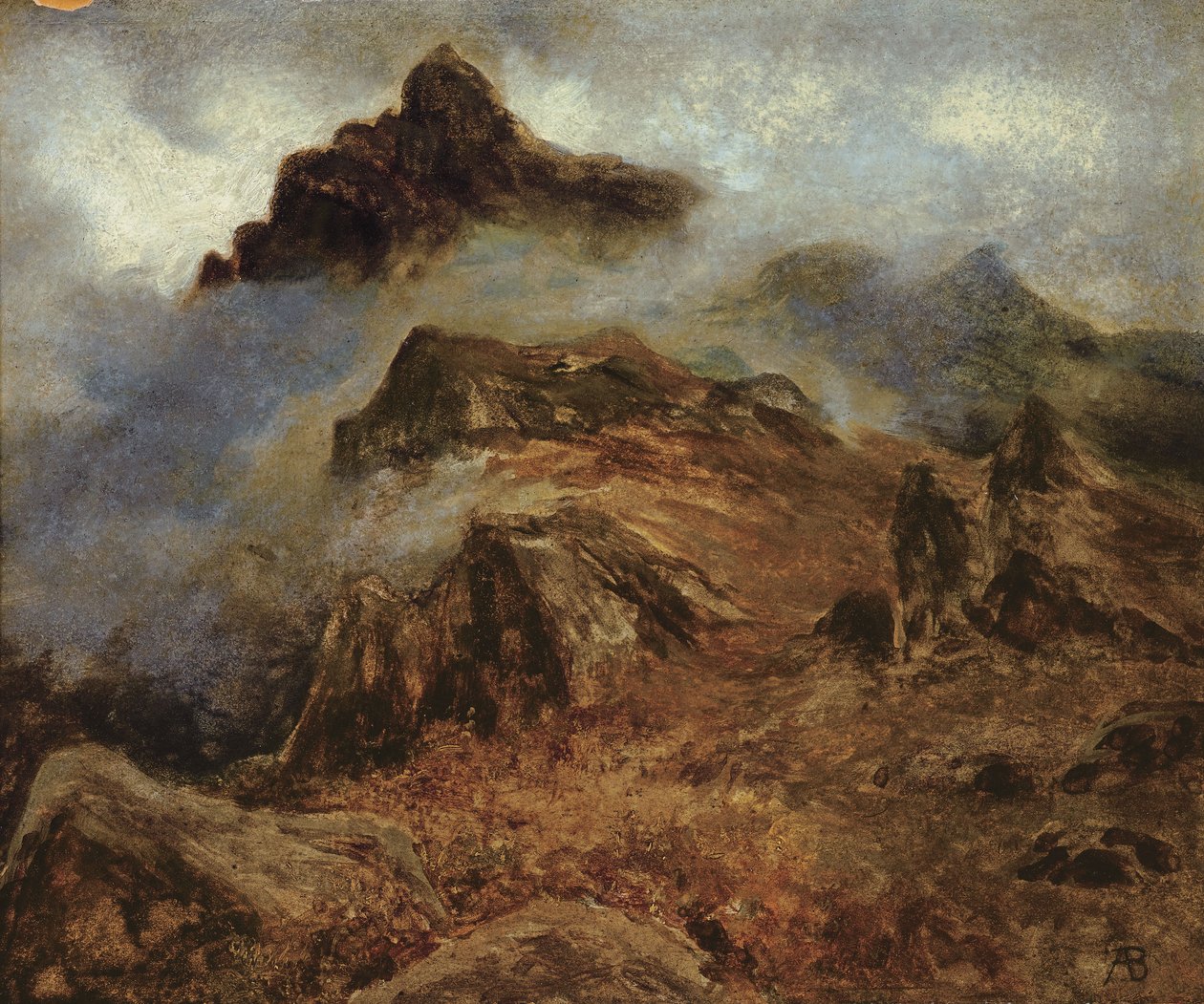 Undersøgelse af Rocky Mountains af Albert Bierstadt