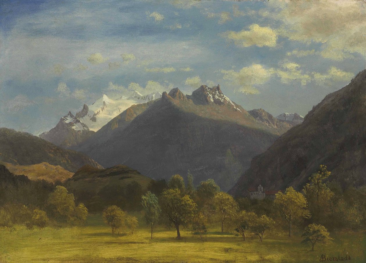 Alperne fra Visp af Albert Bierstadt