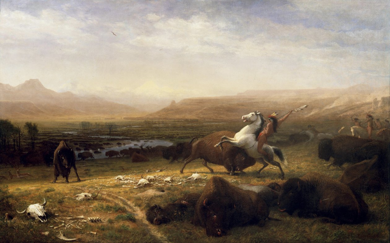 Den sidste af bøflerne af Albert Bierstadt