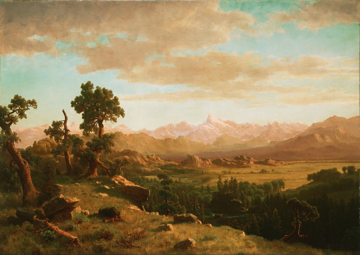 Wind River Country af Albert Bierstadt