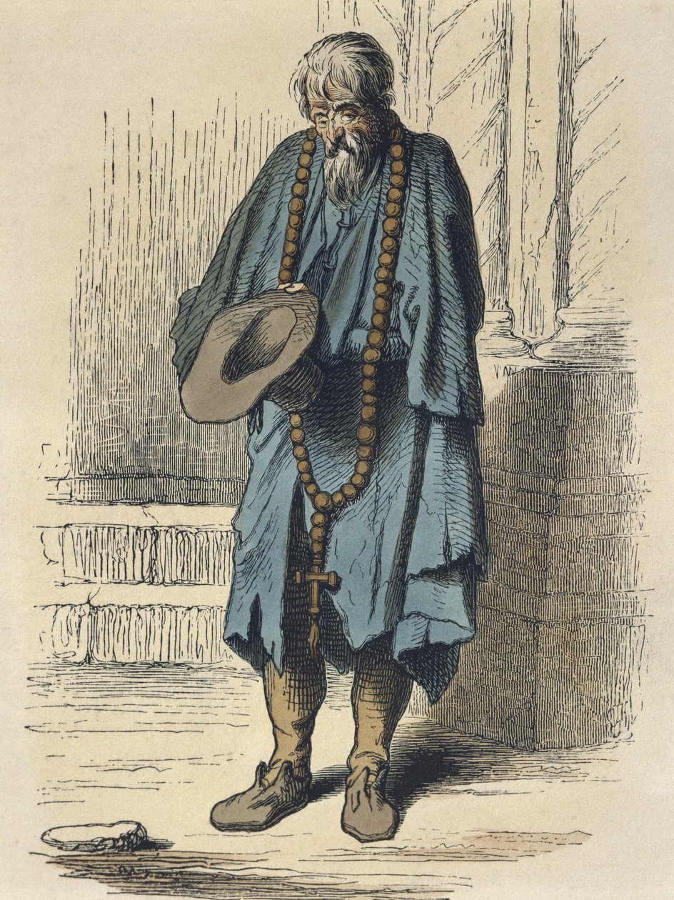 Tigger, efter Jacques Callot (1592-1635), graveret af Adrien Lavieille (1818-62) (farvestik) af Albert Charles August Racinet