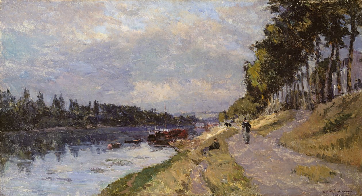 Seinen ved Puteaux af Albert Charles Lebourg