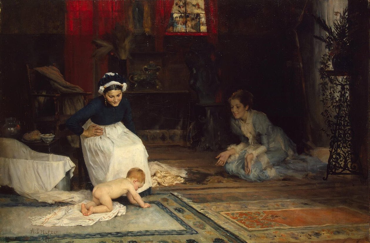 I vuggestuen af Albert Gustaf Aristides Edelfelt