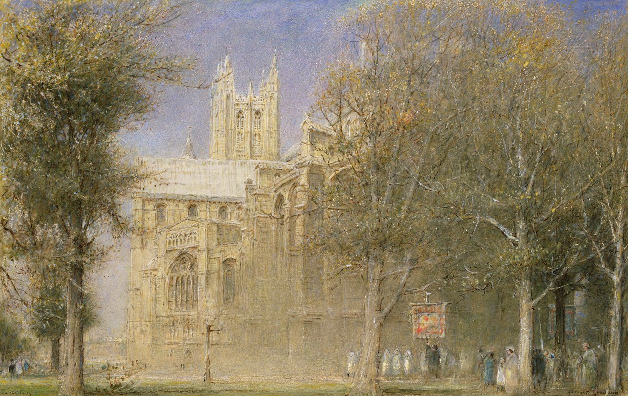 Canterbury katedral af Albert Goodwin