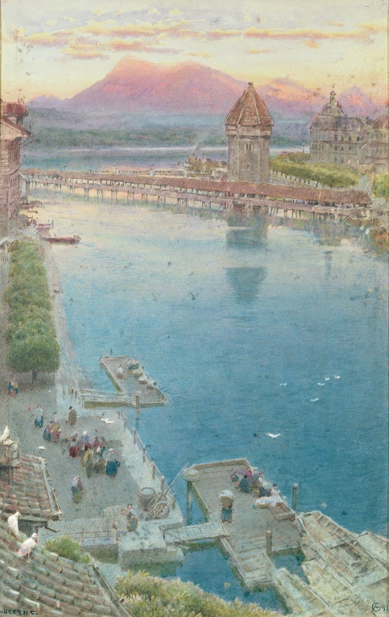 Luzern af Albert Goodwin