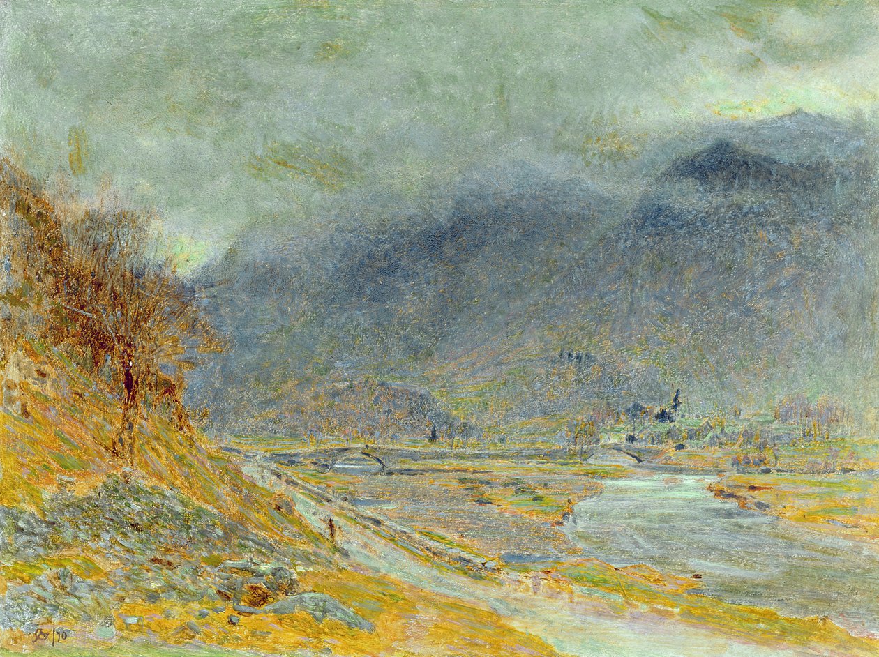 Bjergtåge, 1870 af Albert Goodwin