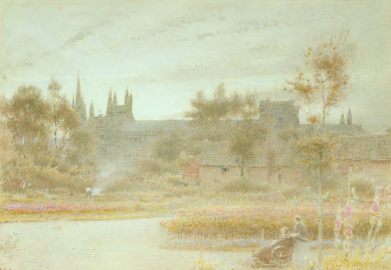 Peterborough katedral af Albert Goodwin