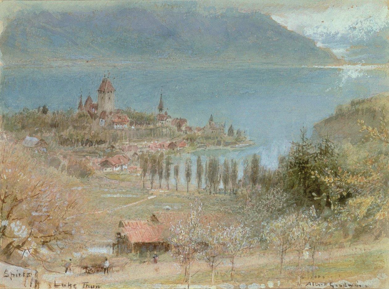 Spiez, Thun-søen af Albert Goodwin