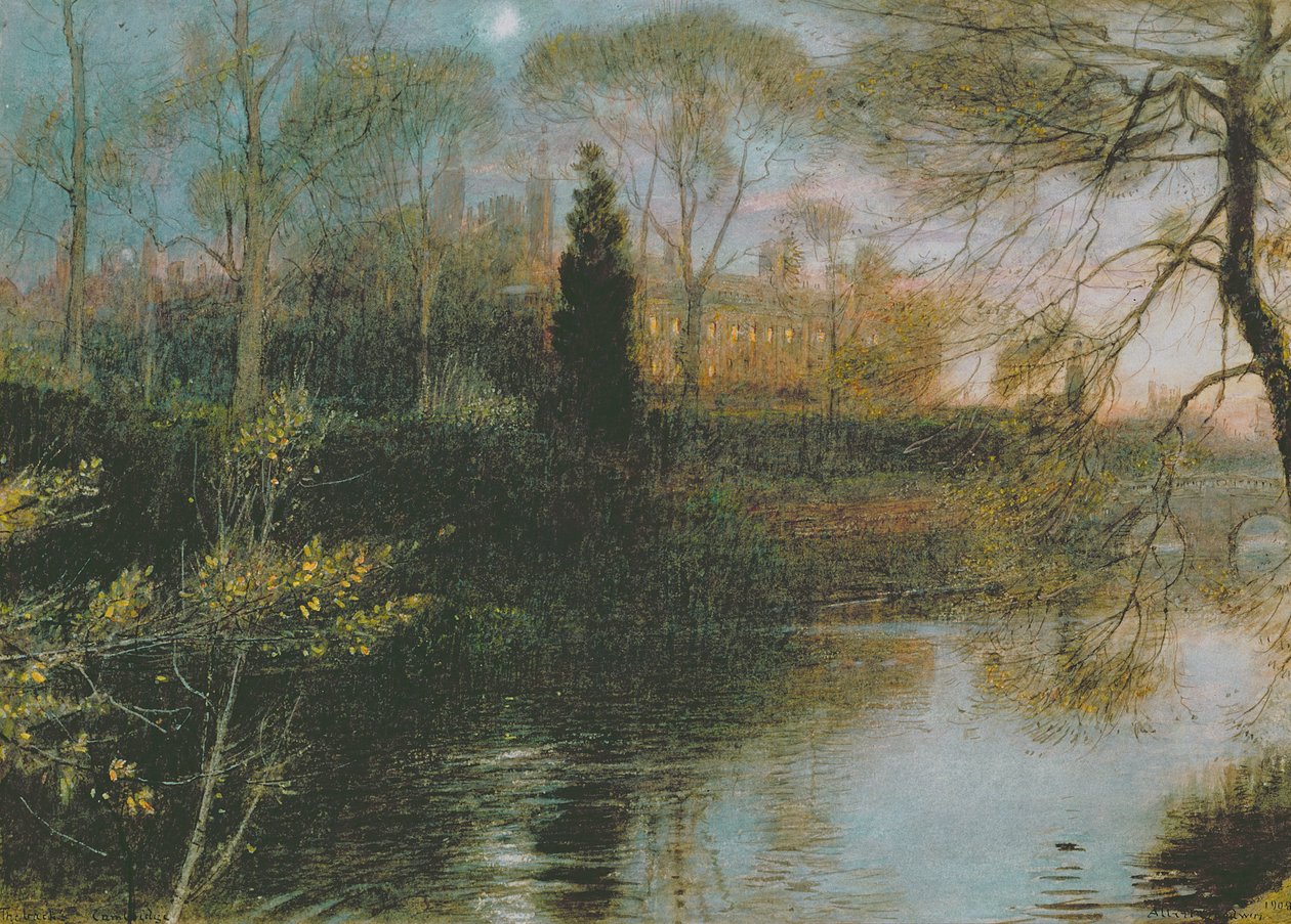 The Backs, Cambridge, 1908 af Albert Goodwin