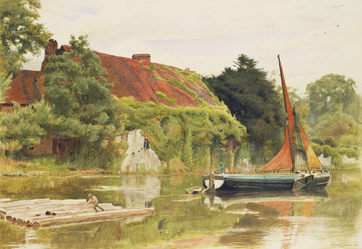The Friars, Aylesford, Maidstone af Albert Goodwin