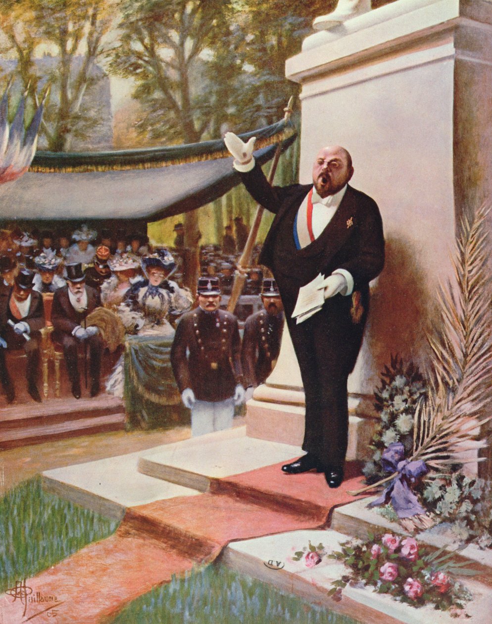 Indvielse af et monument, 1905 af Albert Guillaume