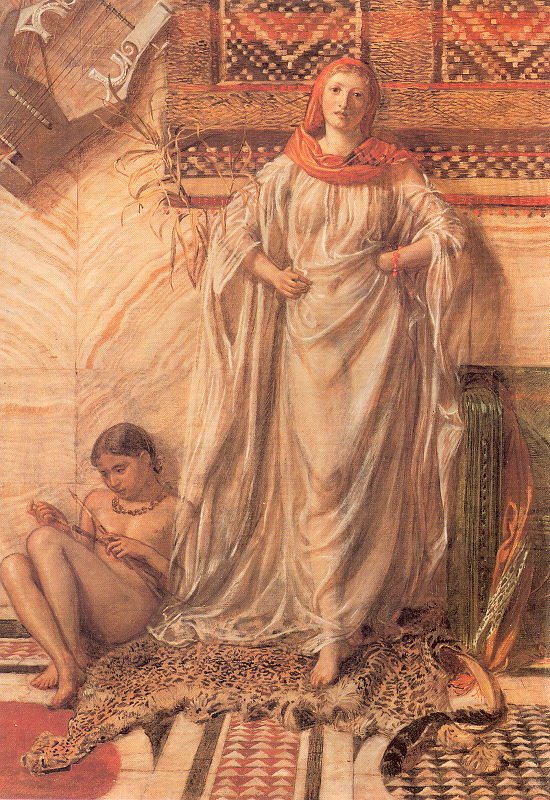 Dansende pige hviler af Albert Joseph Moore