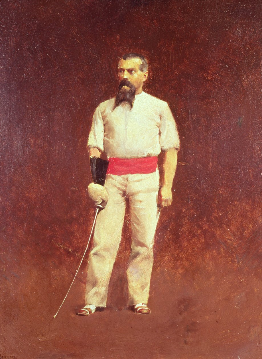 Richard Burton (1821-90) i fægtedragt, 1889 af Albert Letchford