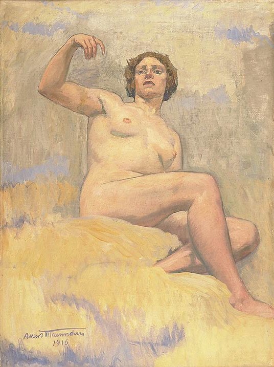 Pige i skyer nr. 3n af Albert Maennchen