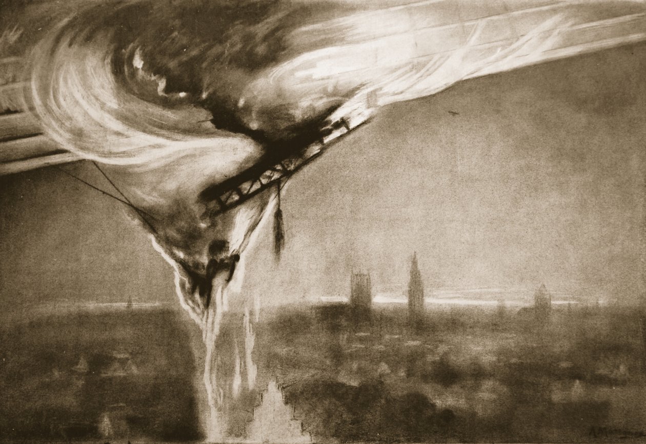 Zeppelinernes efterår, 1915 af Albert Matignon