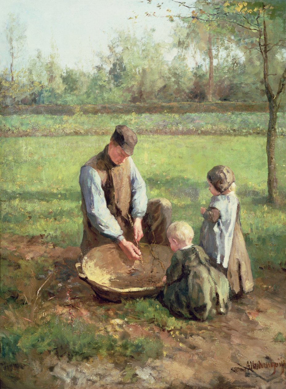 Ser far arbejde af Albert Neuhuys