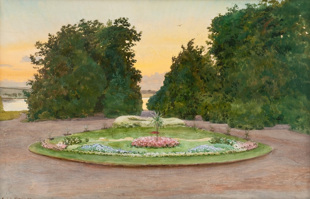 Aften i parken af Albert Nikolaevich Benois