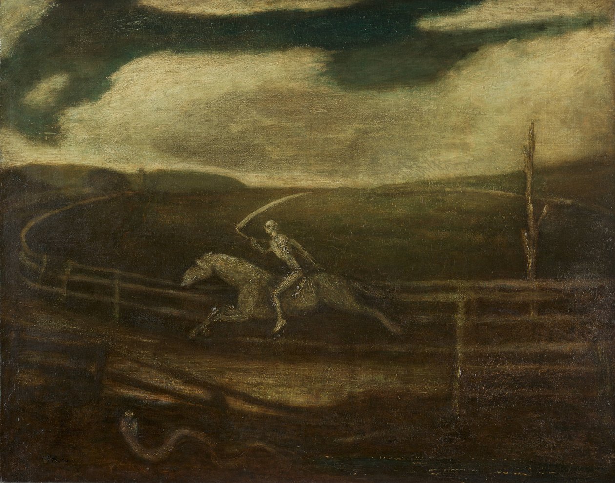 Racerbanen (død på en bleg hest) af Albert Pinkham Ryder