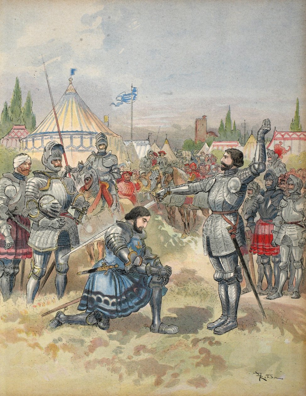 Bayard ridder Francis I, illustration fra 