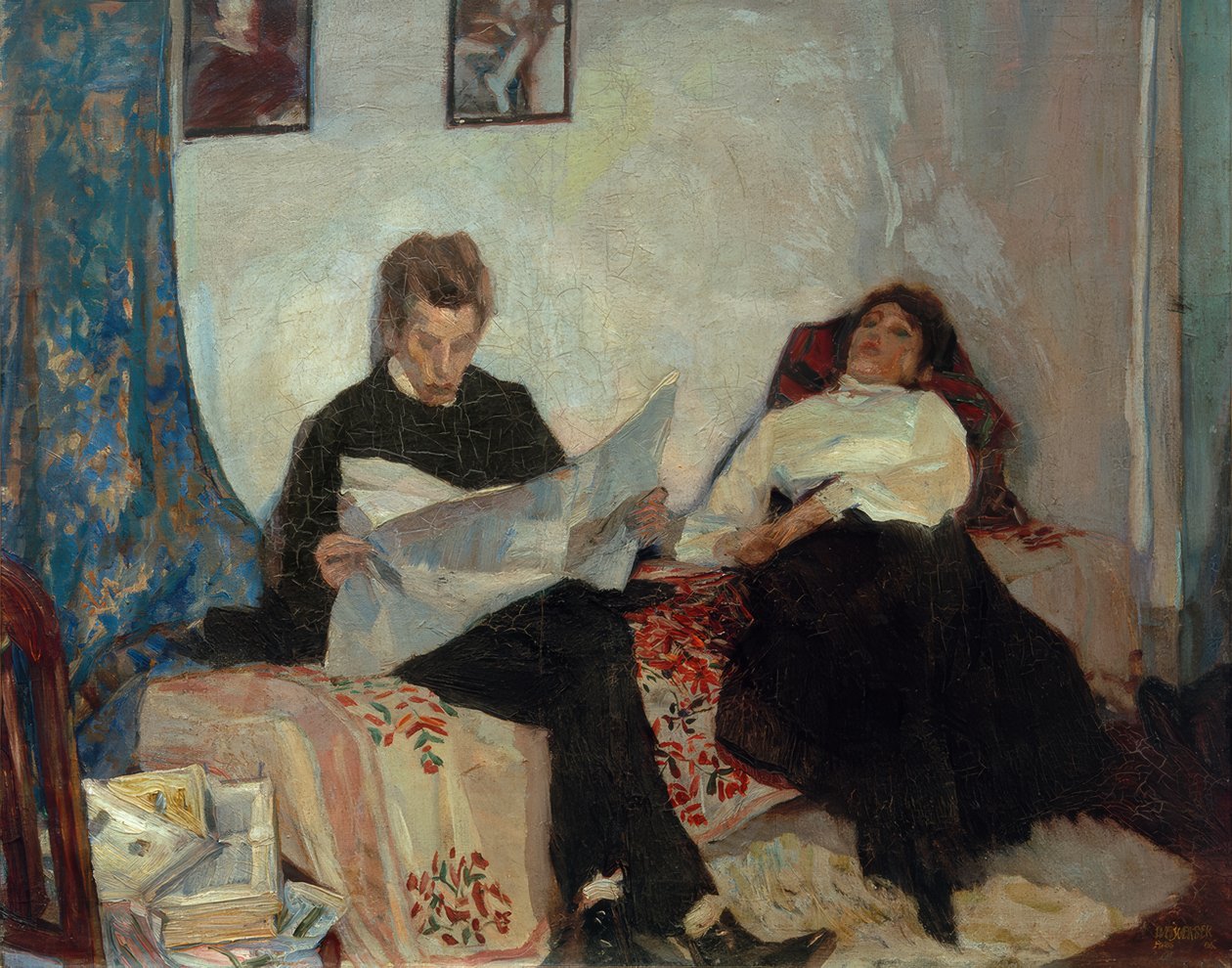 Th. Heuss i studiet / Gem. A. Weisgerber af Albert Weisgerber