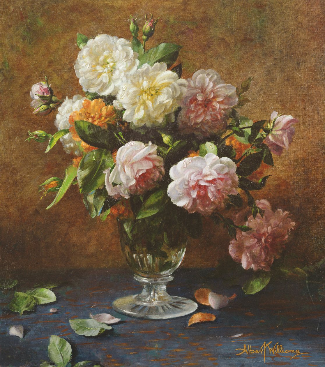 En forsamling fra en gammel rosenhave af Albert Williams