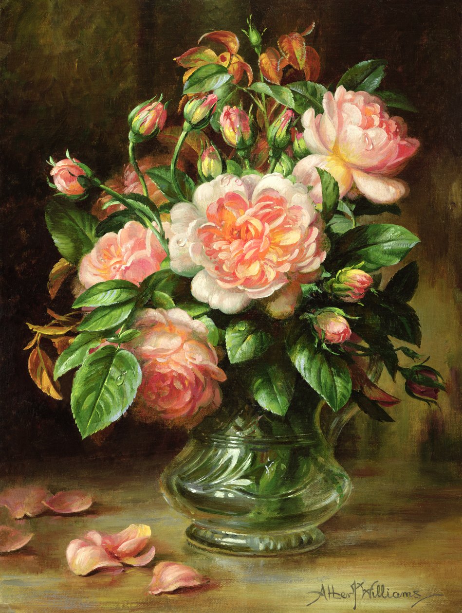 Engelsk Elegance Roser i et glas af Albert Williams