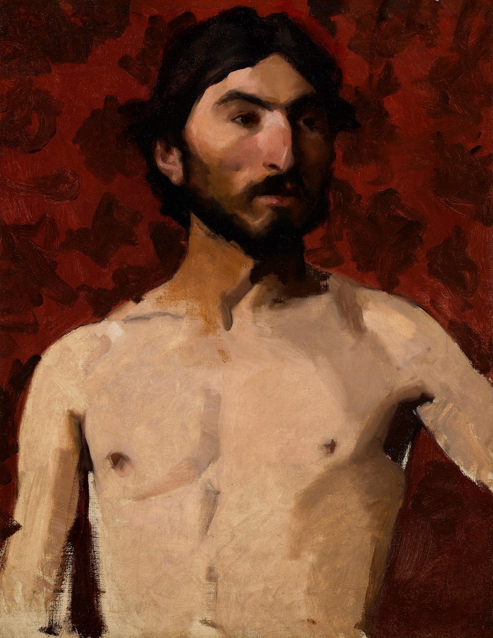 Livsstudie - skægget mand, 1880