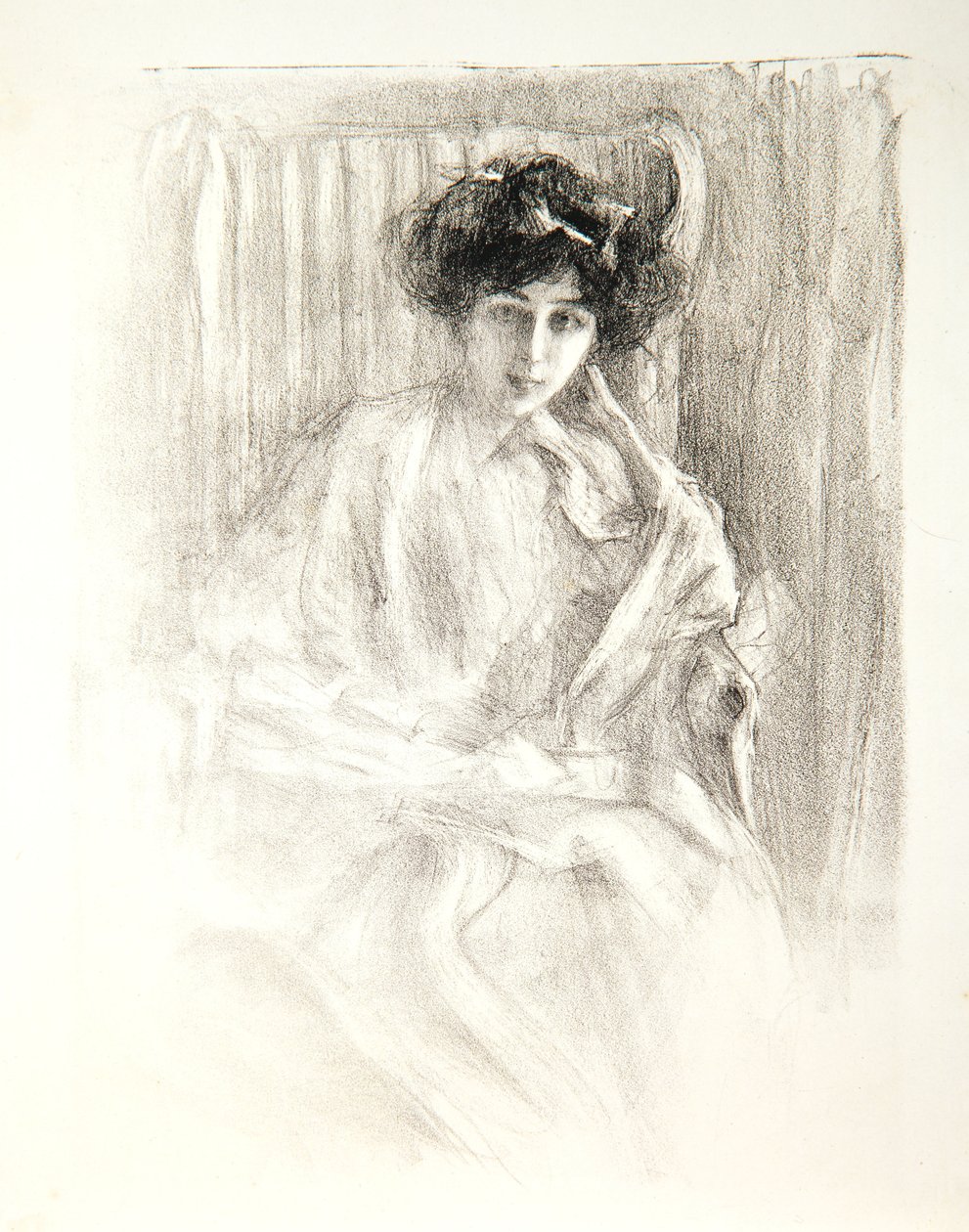 Madame Dayot, siddende, 1907 af Albert de Belleroche