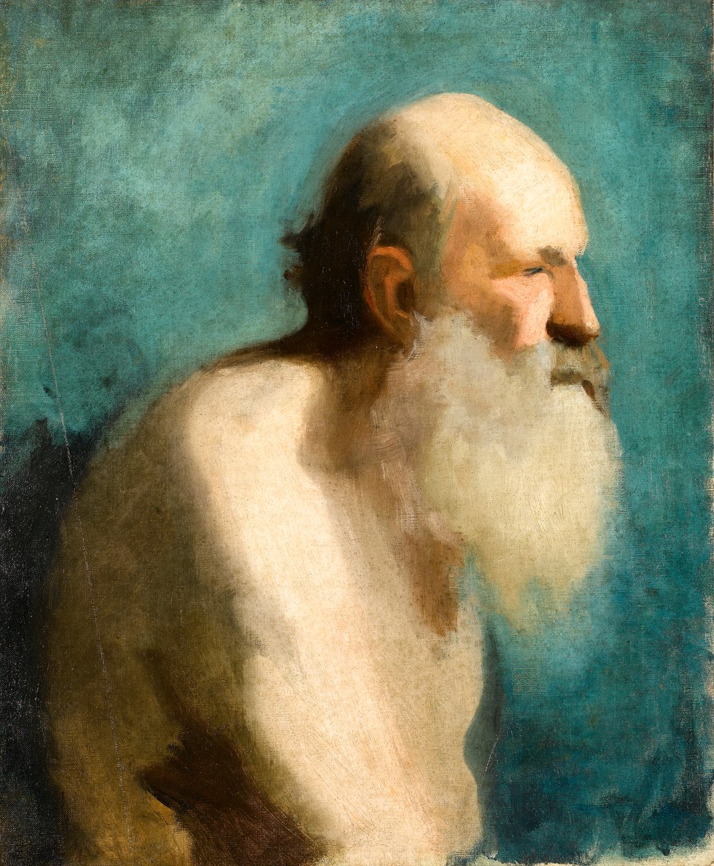 Profilstudie af en gammel mand, ca.1880 af Albert de Belleroche