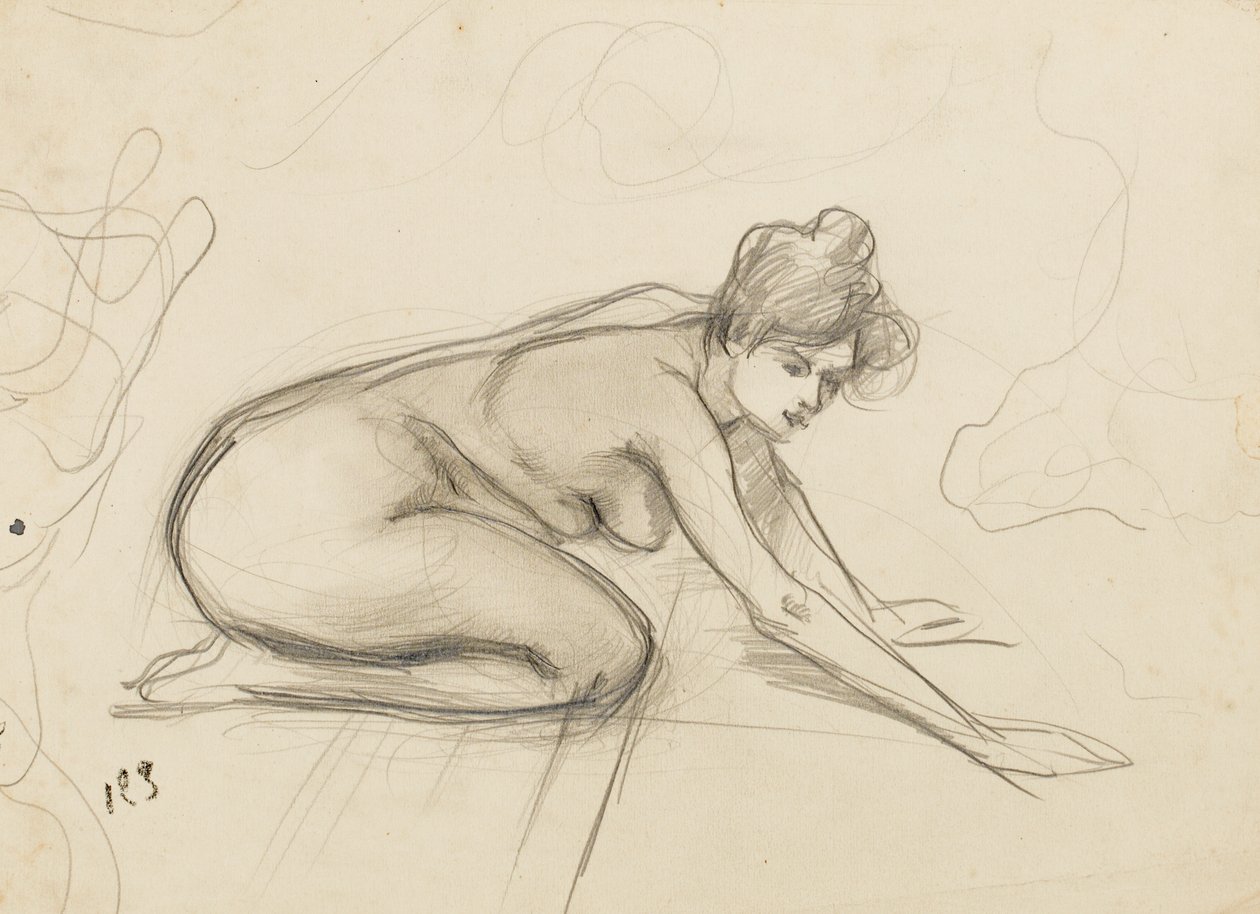 Studie af en nøgen, ca. 1900 af Albert de Belleroche