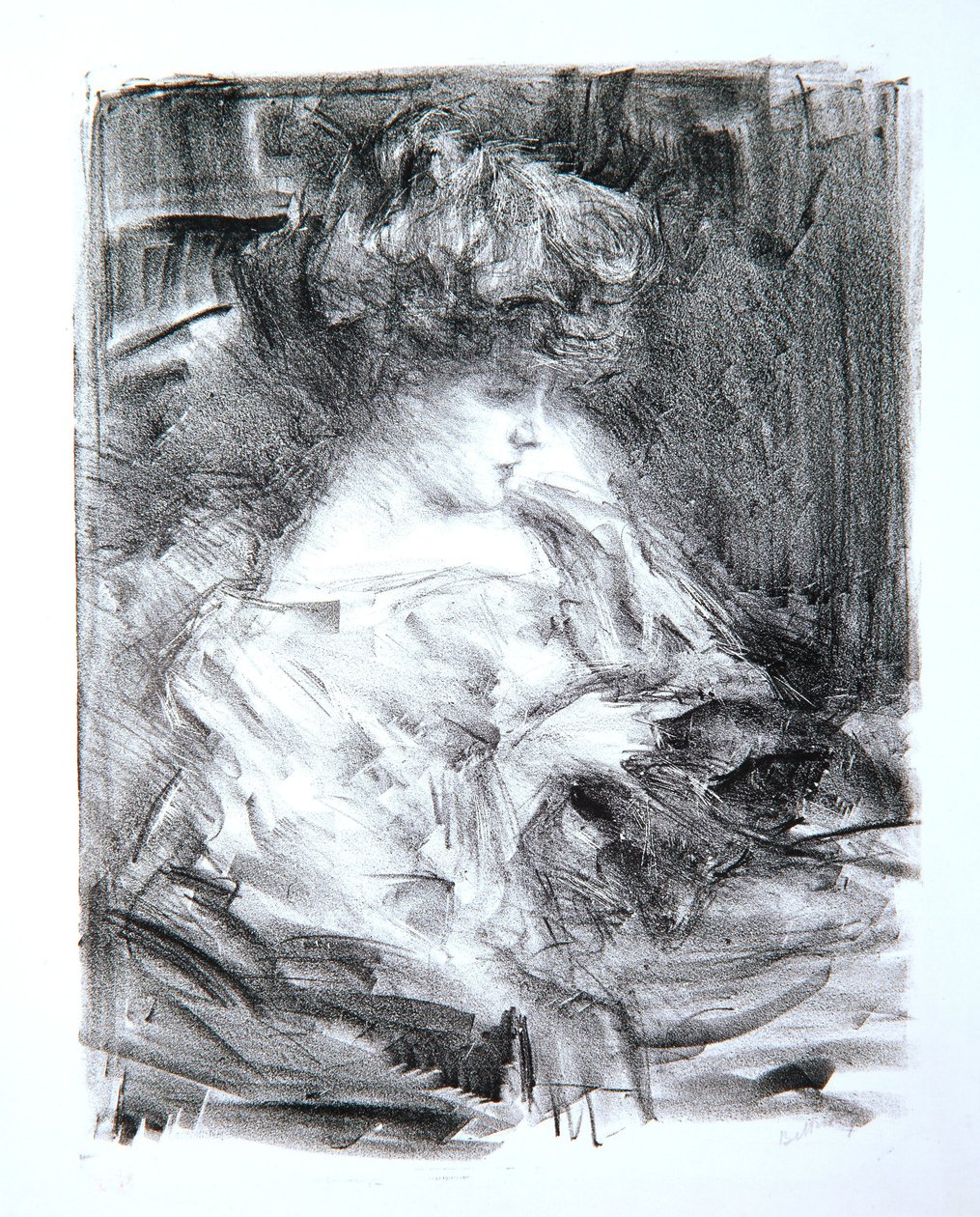 Siddende kvinde, Miss Shaw, 1905 af Albert de Belleroche