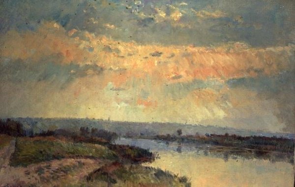 Sen eftermiddag på Seinen af Albert Charles Lebourg