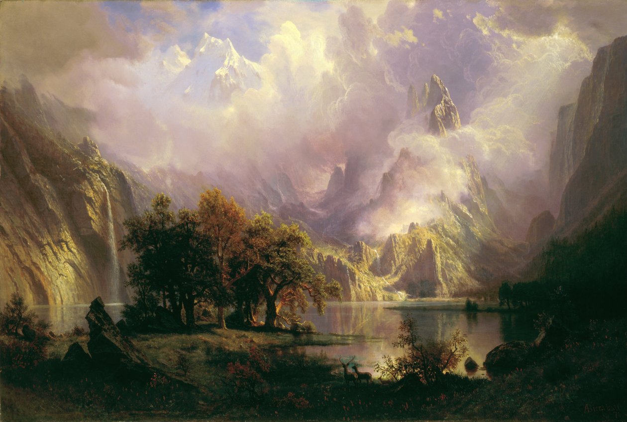Rocky Mountain Landskab af Albert Bierstadt