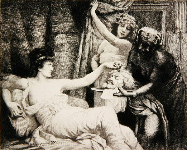 Herodias ca. 1878 (radering) af Albert Alexander Paul Rouffio